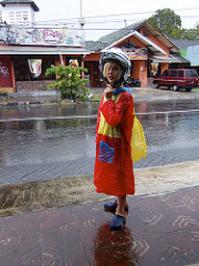 waiting for the bike