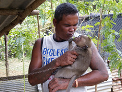 guy with his monkey