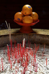 incense sticks at temple