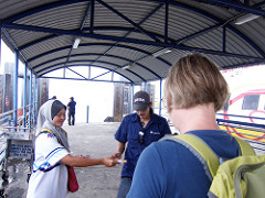 getting on the ferry to penang on langkawi