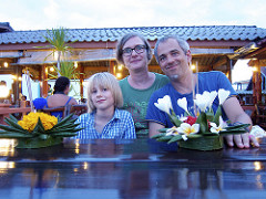 with loy krathong boats