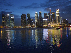 singapore marina by night