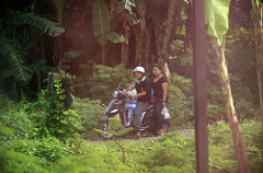 family on scooter
