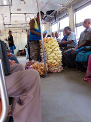 flying salesman selling popcorn