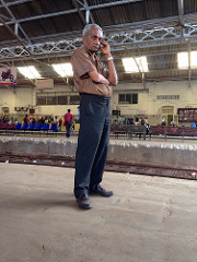 standing asleep at Colombo Fort station