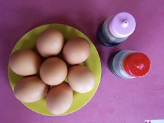 pink eggs