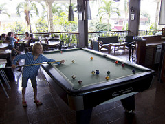 the billard at our apartment house