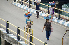 selling food on the ferry