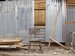 building site with chair