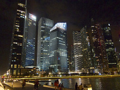 singapore marina by night