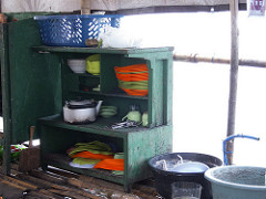 coloured kitchen