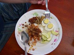 nasi lemak, malay breakfast